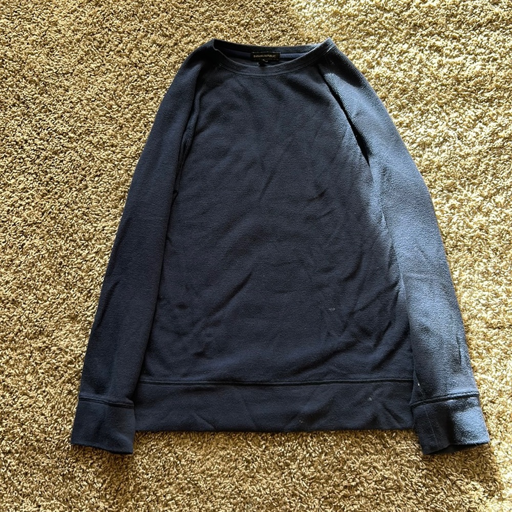 Banana Republic Dark Blue Crewneck Sweater - Large